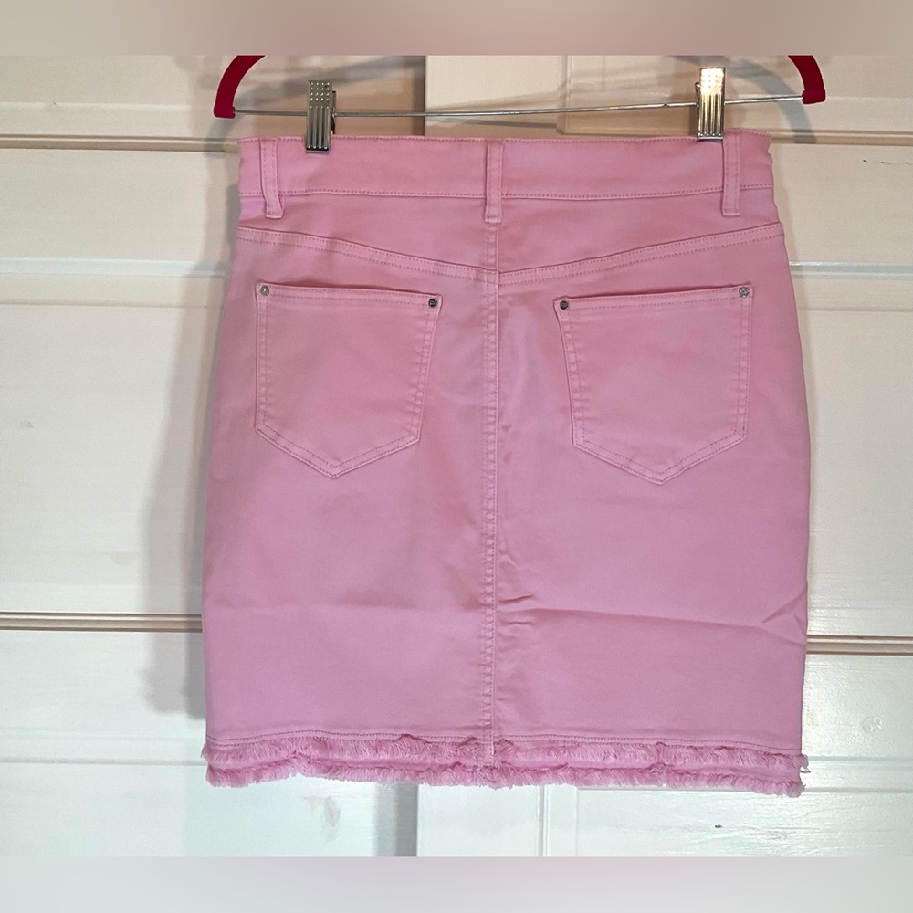 Pink Denim Skirt - Picture 2 of 7